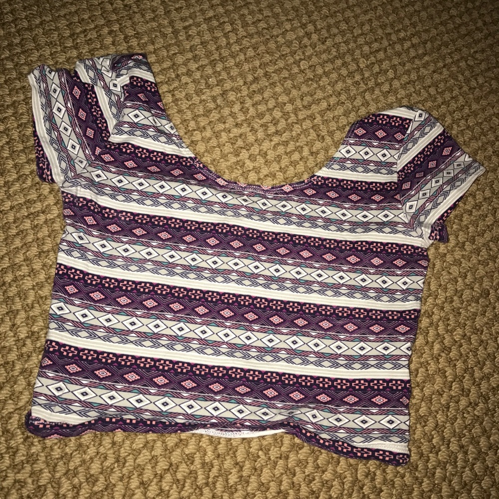 Tribal pattern crop top